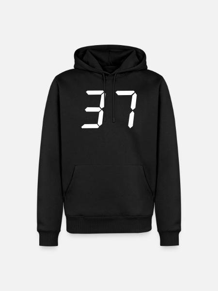 digitale_zahl_37- - Men’s Premium Organic Hoodie - black