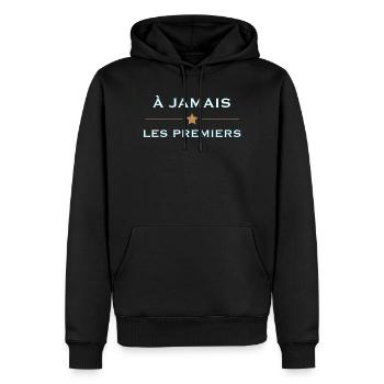 À jamais les premiers – Marseille - Sweat à capuche Premium bio Homme - noir - Devant - Nico (187cm)