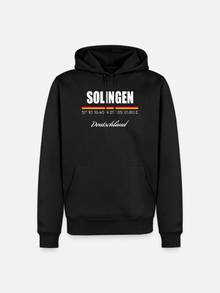Solingen - Männer Premium Bio Hoodie - Schwarz