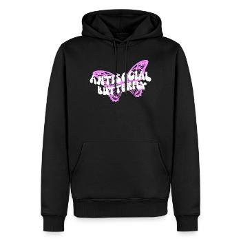 Inspirierende Schmetterlingsfan-Grafik - Männer Premium Bio Hoodie - Schwarz - Vorne - Nico (187cm)