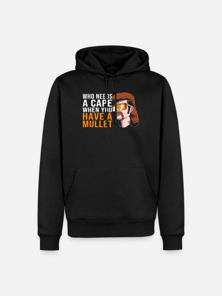 Coupe mulet Coupe mulet - Sweat à capuche Premium bio Homme - noir