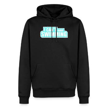 Je ne peux pas, j’ai une excuse de nageur drôle - Sweat à capuche Premium bio Homme - noir - Devant - Nico (187cm)