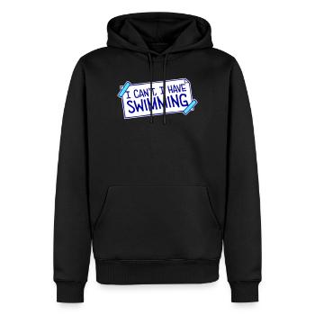 Je ne peux pas, j’ai une excuse de nageur drôle - Sweat à capuche Premium bio Homme - noir - Devant - Nico (187cm)
