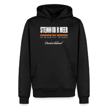 Steinhuder Meer - Männer Premium Bio Hoodie - Schwarz - Vorne - Nico (187cm)