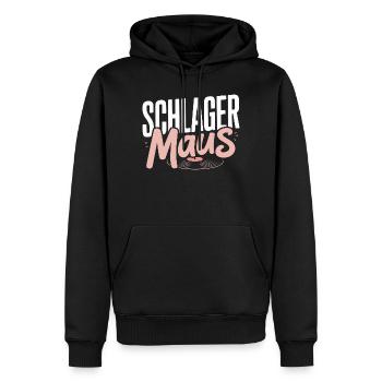 Schlager Maus Party Crew JGA Frauen Schlagermaus - Männer Premium Bio Hoodie - Schwarz - Vorne - Nico (187cm)