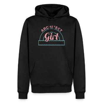 Fille Architecture - Sweat à capuche Premium bio Homme - noir - Devant - Nico (187cm)