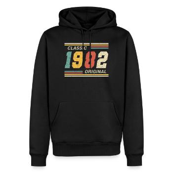 Classic 1982 original 1982 - Männer Premium Bio Hoodie - Schwarz - Vorne - Nico (187cm)