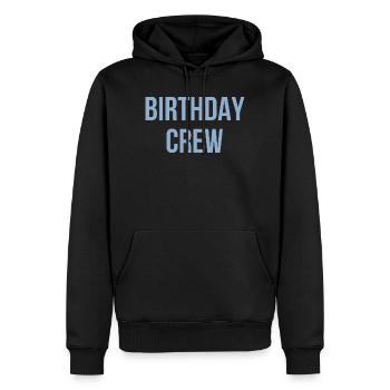 Birthday Crew - Männer Premium Bio Hoodie - Schwarz - Vorne - Nico (187cm)