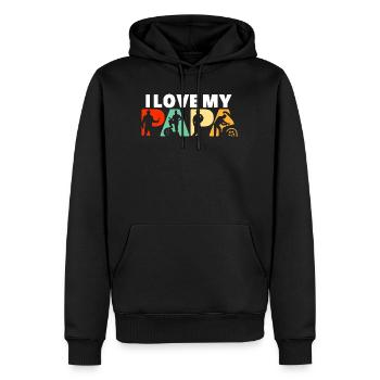 J’adore le design de mon Papa Mechanic - Sweat à capuche Premium bio Homme - noir - Devant - Nico (187cm)