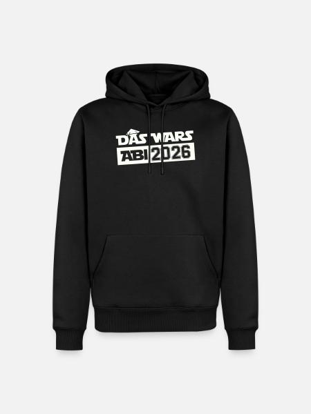 DAS WARS Abi 2026 - Männer Premium Bio Hoodie - Schwarz