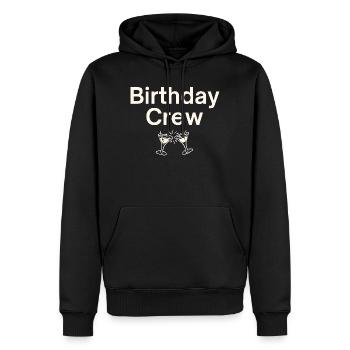 Birthday Crew - Männer Premium Bio Hoodie - Schwarz - Vorne - Nico (187cm)