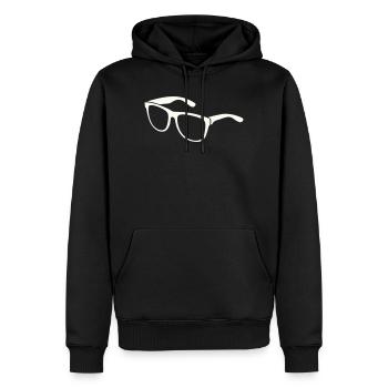 Sunglasses Silhouette Minimal Print - Men’s Premium Organic Hoodie - black - Front - Nico (187cm)