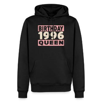 Motard 30 ans 1996 Anniversaire - Sweat à capuche Premium bio Homme - noir - Devant - Nico (187cm)