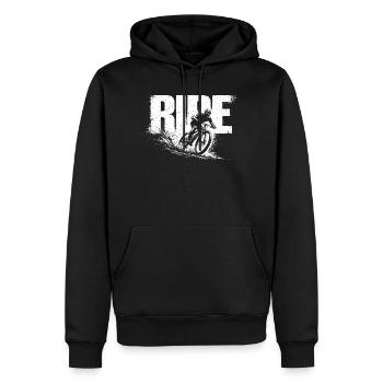 Cadeau de VTT Bike Mountain Shirt Ride Bike - Sweat à capuche Premium bio Homme - noir - Devant - Nico (187cm)