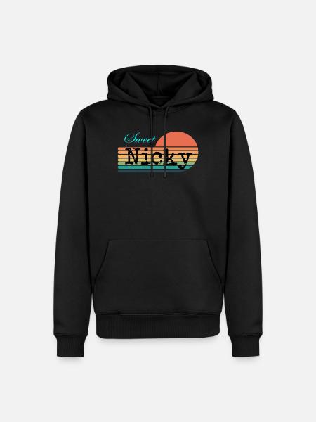Nicky sweet Nicky Rétro Vintage - Sweat à capuche Premium bio Homme - noir