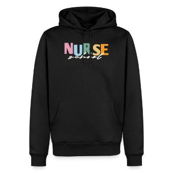retro krankenschwester schule  - Männer Premium Bio Hoodie - Schwarz - Vorne - Nico (187cm)