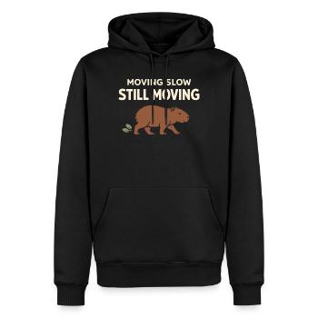 Niedlicher Capybara-stressabbau, Kein Stress, - Männer Premium Bio Hoodie - Schwarz - Vorne - Nico (187cm)