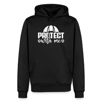 Agent d’assurance Costume Protect With Me Medicare - Sweat à capuche Premium bio Homme - noir - Devant - Nico (187cm)