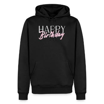 Bon anniversaire - Sweat à capuche Premium bio Homme - noir - Devant - Nico (187cm)