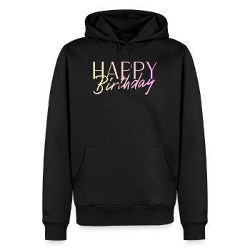Bon anniversaire - Sweat à capuche Premium bio Homme - noir - Devant - Nico (187cm)