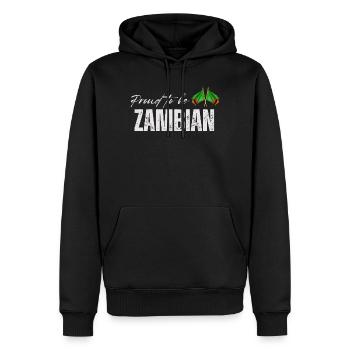 Sambier stolz, ich liebe Sambia - Männer Premium Bio Hoodie - Schwarz - Vorne - Nico (187cm)