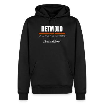 Detmold - Sweat à capuche Premium bio Homme - noir - Devant - Nico (187cm)
