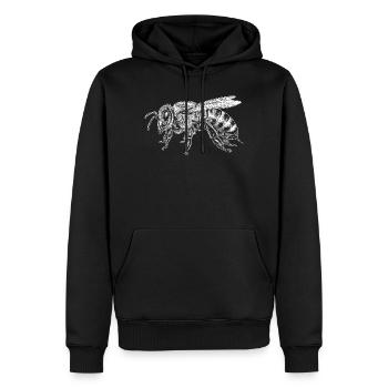 Honigbiene - Männer Premium Bio Hoodie - Schwarz - Vorne - Nico (187cm)