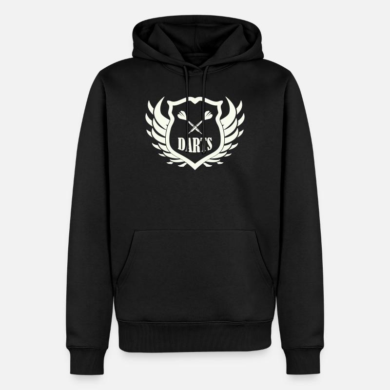 darts_shield - Männer Premium Bio Hoodie - Schwarz