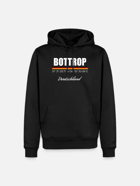 Bottrop - Männer Premium Bio Hoodie - Schwarz