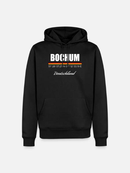 Bochum - Männer Premium Bio Hoodie - Schwarz