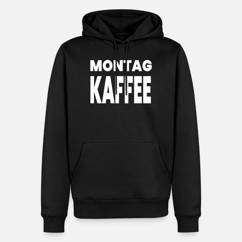 Kaffee - Männer Premium Bio Hoodie - Schwarz