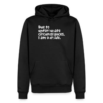 Lustiges introvertiertes Design – Sarkastischer Sarkasmus-Humor - Männer Premium Bio Hoodie - Schwarz - Vorne - Nico (187cm)