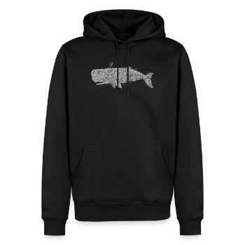 Pottwal - Männer Premium Bio Hoodie - Schwarz - Vorne - Nico (187cm)