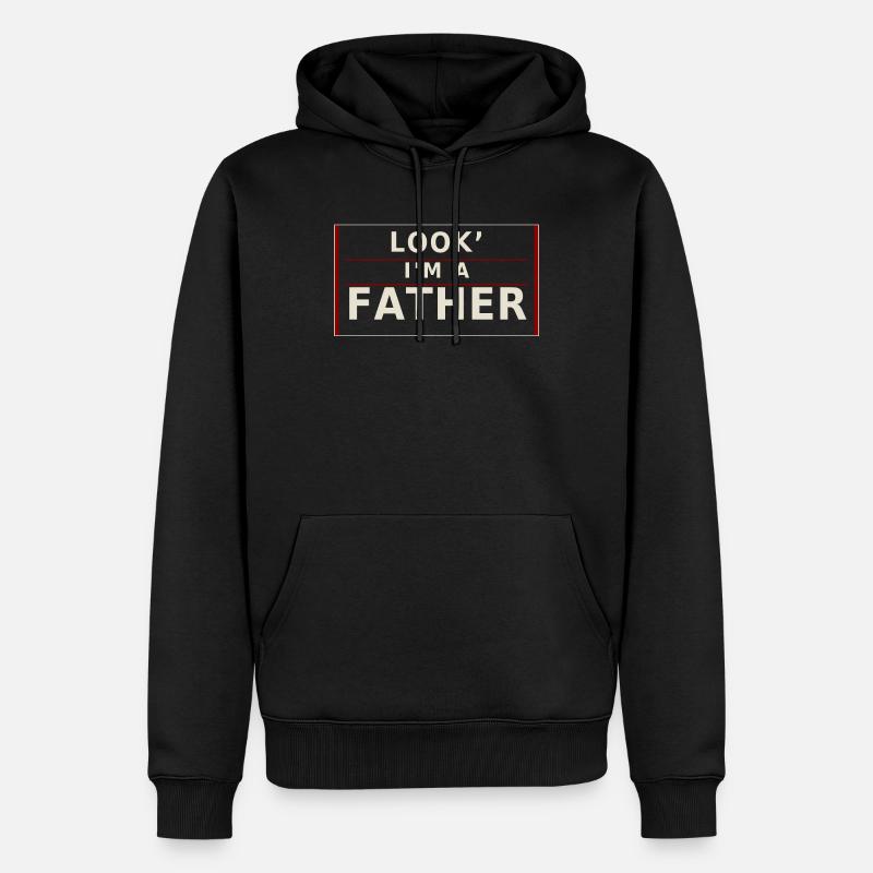 Écoute, je suis père - Sweat à capuche Premium bio Homme - noir