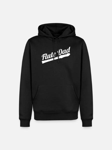 Flute player dad - Men’s Premium Organic Hoodie - black