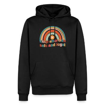 Halte Abtreibung sicher und legal - Männer Premium Bio Hoodie - Schwarz - Vorne - Nico (187cm)