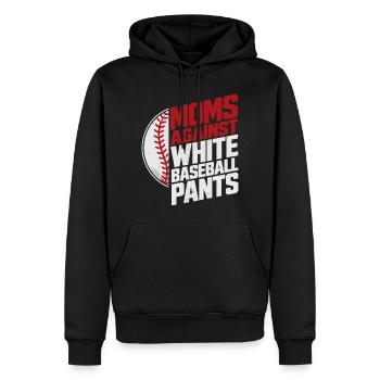 Maman Baseball : Humour Lessive et Sport - Sweat à capuche Premium bio Homme - noir - Devant - Nico (187cm)