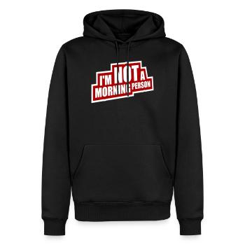 Je ne suis pas une personne du matin Lustig Müde Morgenmuffel - Sweat à capuche Premium bio Homme - noir - Devant - Nico (187cm)