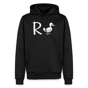 Pension - Sweat à capuche Premium bio Homme - noir - Devant - Nico (187cm)