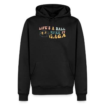 La vie est un vrai boulet, rends-la folle - Sweat à capuche Premium bio Homme - noir - Devant - Nico (187cm)