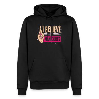 Nageldesigner Nageldesignerin Kosmetik Nagelstudio - Männer Premium Bio Hoodie - Schwarz - Vorne - Nico (187cm)