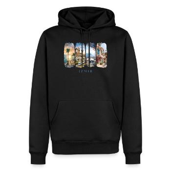 Izmir Urlaub Travel – Türkei Ägäis & Sonne Motiv - Männer Premium Bio Hoodie - Schwarz - Vorne - Nico (187cm)
