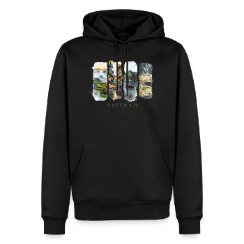 Vietnam Urlaub Travel – Natur & Kultur Motiv - Männer Premium Bio Hoodie - Schwarz - Vorne - Nico (187cm)