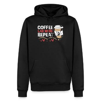 Laboratory Biology Chemistry Microscope Laboratory - Men’s Premium Organic Hoodie - black - Front - Nico (187cm)