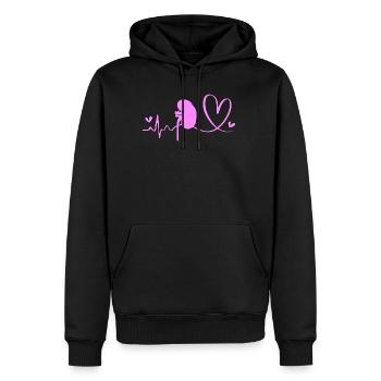 Nierenspender Spender Niere - Männer Premium Bio Hoodie - Schwarz - Vorne - Nico (187cm)