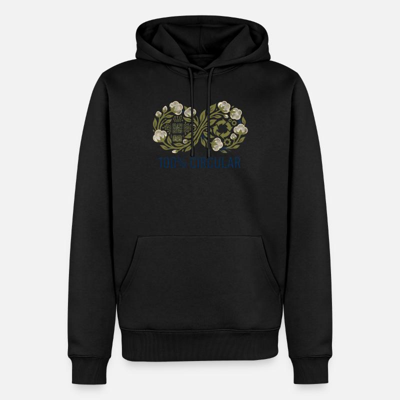 100 % circulaire - Sweat à capuche Premium bio Homme - noir