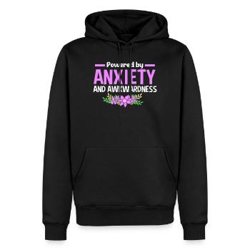 Anxiety ängstlich Angsthase Introvertiert - Männer Premium Bio Hoodie - Schwarz - Vorne - Nico (187cm)