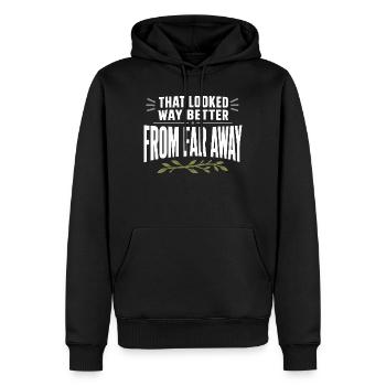 Schuppen-jagd-schuppen-jäger-geweih-jagd-weißwedel - Männer Premium Bio Hoodie - Schwarz - Vorne - Nico (187cm)