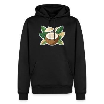 Refroidisseur de l’île Coconut - Sweat à capuche Premium bio Homme - noir - Devant - Nico (187cm)