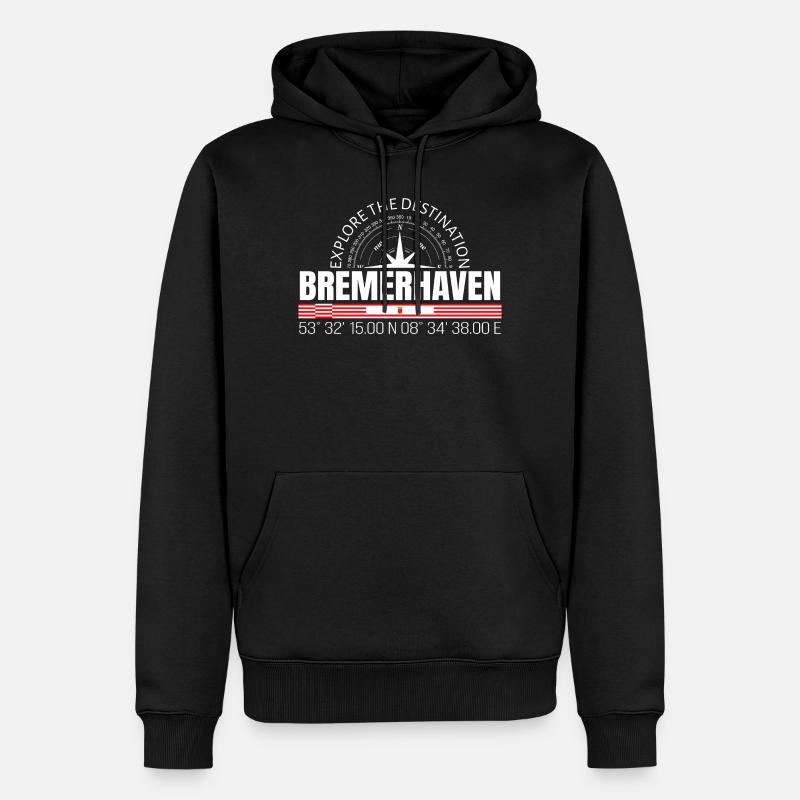 Bremerhaven - Sweat à capuche Premium bio Homme - noir